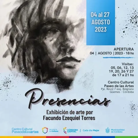 Flyer de muestra de Facundo Torres, Ago.-Sep. 2023 - Cordoba Capital